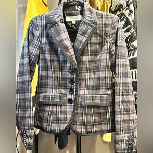 Merona plaid 4 button long sleeve blazer. Size: XS, Preloved in great condition